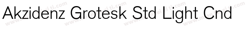 Akzidenz Grotesk Std Light Cnd字体转换